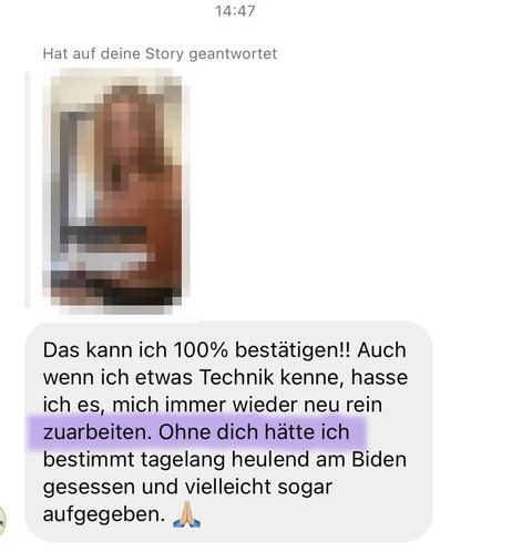 Nachricht einer Kundin oder Zahlungseingang