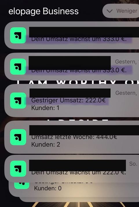 Nachricht einer Kundin oder Zahlungseingang