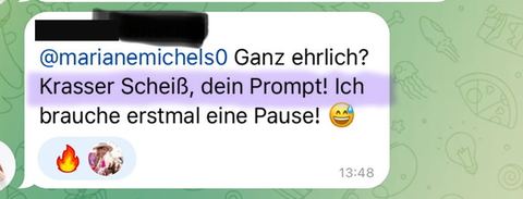 Nachricht einer Kundin oder Zahlungseingang