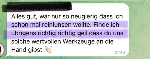 Nachricht einer Kundin oder Zahlungseingang