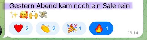 Nachricht einer Kundin oder Zahlungseingang