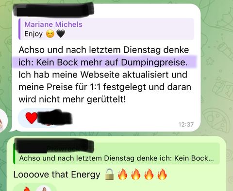 Nachricht einer Kundin oder Zahlungseingang