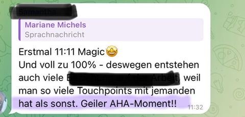 Nachricht einer Kundin oder Zahlungseingang