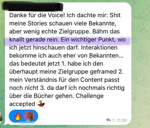 Nachricht einer Kundin oder Zahlungseingang