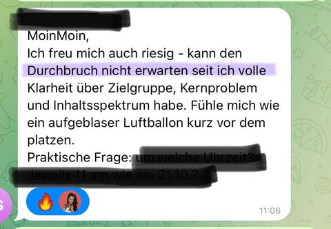 Nachricht einer Kundin oder Zahlungseingang