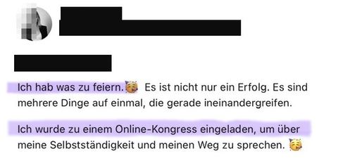 Nachricht einer Kundin oder Zahlungseingang