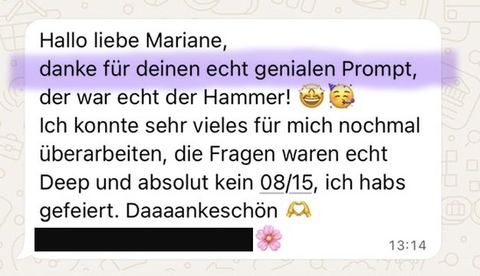 Nachricht einer Kundin oder Zahlungseingang