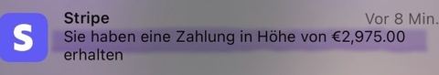 Nachricht einer Kundin oder Zahlungseingang