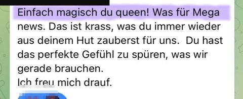 Nachricht einer Kundin oder Zahlungseingang