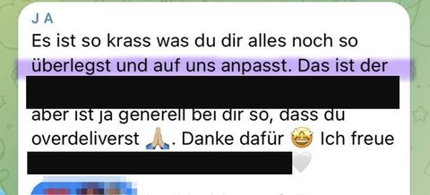 Nachricht einer Kundin oder Zahlungseingang