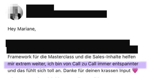 Nachricht einer Kundin oder Zahlungseingang